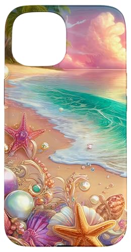 Muscheln Muster Strand Ozean Sand Sommer Sonnenuntergang Sonne Frauen Hülle für iPhone 15 Muscheln Muster Strand Ozean Sand Sommer Sonnenuntergang Sonne Frauen Hülle für iPhone 15 von Summer Tees NYC