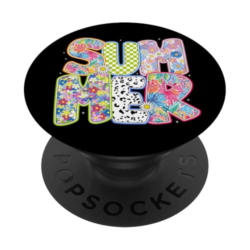 Sommer Floral Patchwork Quilt Dalmatiner Punkte Mädchen Frauen PopSockets Klebender PopGrip Sommer Floral Patchwork Quilt Dalmatiner Punkte Mädchen Frauen PopSockets Klebender PopGrip von Summer Tees NYC