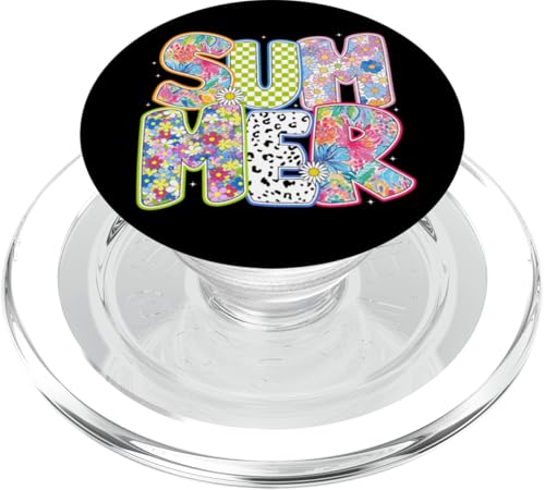 Sommer Floral Patchwork Quilt Dalmatiner Punkte Mädchen Frauen PopSockets PopGrip für MagSafe von Summer Tees NYC