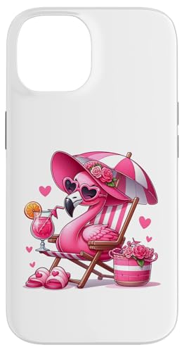 Strandgetränk mit rosa Flamingo-Sandkreuzfahrt im Sommer, Damen Hülle für iPhone 14 Strandgetränk mit rosa Flamingo-Sandkreuzfahrt im Sommer, Damen Hülle für iPhone 14 von Summer Tees NYC