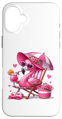 Strandgetränk mit rosa Flamingo-Sandkreuzfahrt im Sommer, Damen Hülle für iPhone 16 Plus Strandgetränk mit rosa Flamingo-Sandkreuzfahrt im Sommer, Damen Hülle für iPhone 16 Plus von Summer Tees NYC