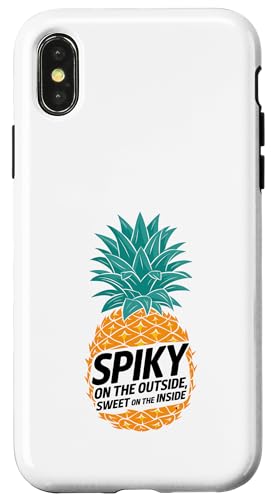 Außen stachelig süß auf der Innenseite Obst Sommer Hülle für iPhone X/XS von Summer Tropical Fruit Lover Gifts and Sayings