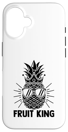 Fruit King Fruit Summer Tropical Ananas Lover Hülle für iPhone 16 von Summer Tropical Fruit Lover Gifts and Sayings
