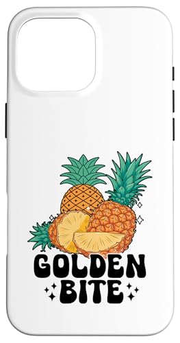 Golden Bite Fruit Summer Tropical Ananas Lover Hülle für iPhone 16 Pro Max von Summer Tropical Fruit Lover Gifts and Sayings