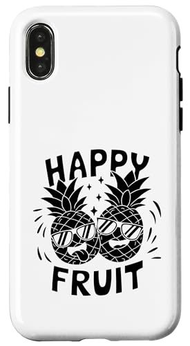Happy Fruit Summer Tropical Ananas Lover Hülle für iPhone X/XS von Summer Tropical Fruit Lover Gifts and Sayings
