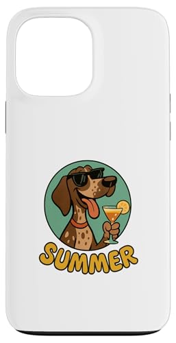 Deutsch Kurzhaar Sommer Design Hund Cartoon Vintage Hülle für iPhone 13 Pro Max von Summer and Dogs