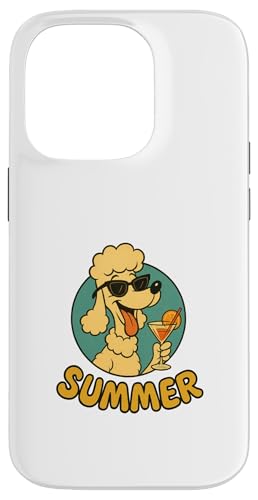 Pudel Sommer Design Lustiger Hund Cartoon Vintage Hülle für iPhone 14 Pro von Summer and Dogs