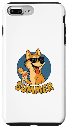 Shiba Inu Sommer Design Lustiger Hund Cartoon Vintage Hülle für iPhone 7 Plus/8 Plus von Summer and Dogs