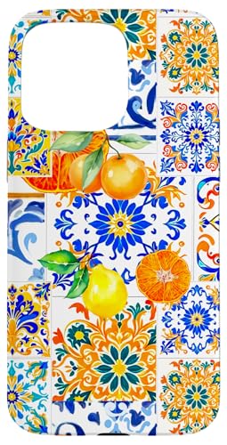 Italien Zitrone Zitrusfrüchte Sommerfrüchte mediterrane Kunst Hülle für iPhone 15 Pro Max von Summer art