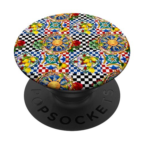 Sizilianische Sonne, Zitrone, Sommer, mediterrane Kunst PopSockets mit austauschbarem PopGrip Sizilianische Sonne, Zitrone, Sommer, mediterrane Kunst PopSockets mit austauschbarem PopGrip von Summer art