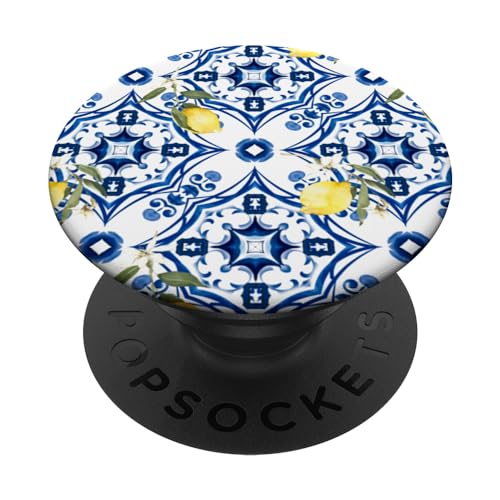 Sizilianischer Stil, Zitrone, Sommer, mediterrane Kunst PopSockets mit austauschbarem PopGrip Sizilianischer Stil, Zitrone, Sommer, mediterrane Kunst PopSockets mit austauschbarem PopGrip von Summer art
