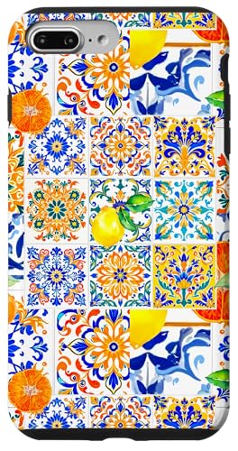 Sizilien Zitrone Zitrusfrüchte Sommerfrüchte mediterrane Kunst Hülle für iPhone 7 Plus/8 Plus von Summer art