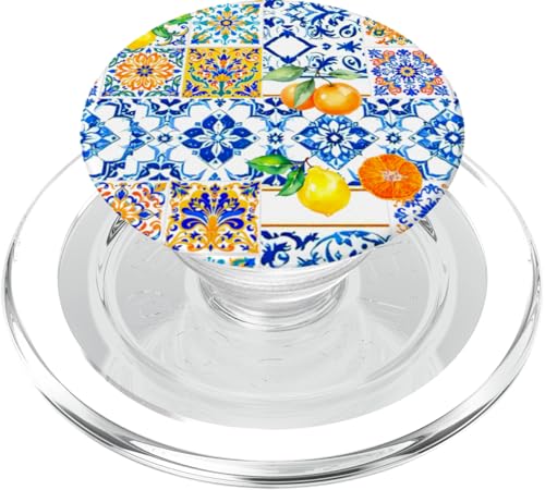 Sizilien Zitrone Zitrusfrüchte Sommerfrüchte mediterrane Kunst PopSockets PopGrip für MagSafe von Summer art