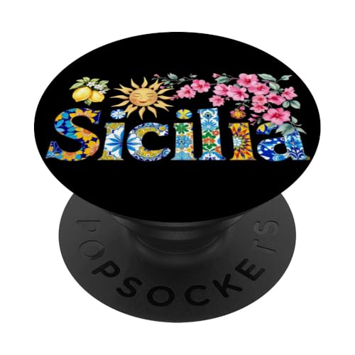 Sommer, Zitrone, mediterran, Sizilien, sizilianische Urlaubskunst PopSockets Klebender PopGrip Sommer, Zitrone, mediterran, Sizilien, sizilianische Urlaubskunst PopSockets Klebender PopGrip von Summer art