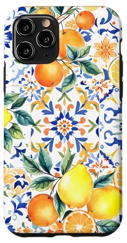 Sommer Amalfi Stil Orange Zitrone Mediterrane Kunst Hülle für iPhone 11 Pro von Summer art