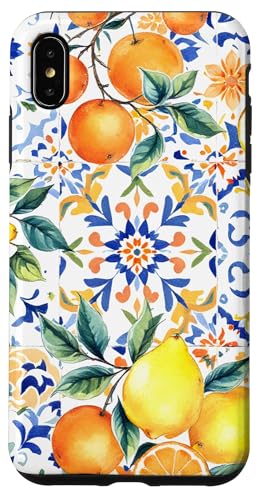Sommer Amalfi Stil Orange Zitrone Mediterrane Kunst Hülle für iPhone XS Max von Summer art