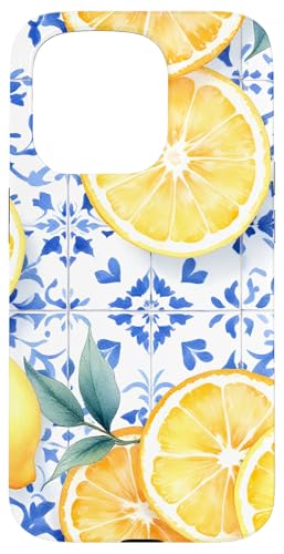 Sommer Amalfi Stil Zitrone mediterrane Kunst Hülle für iPhone 15 Pro von Summer art