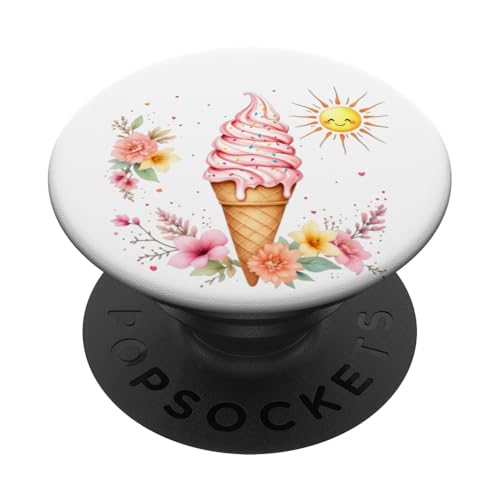 Sommer Sonne Eis Blumen Kunst PopSockets Klebender PopGrip Sommer Sonne Eis Blumen Kunst PopSockets Klebender PopGrip von Summer art