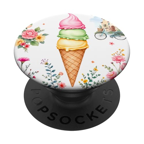 Sommer Sonne Eis Blumen Kunst PopSockets Klebender PopGrip Sommer Sonne Eis Blumen Kunst PopSockets Klebender PopGrip von Summer art