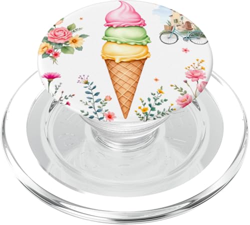 Sommer Sonne Eis Blumen Kunst PopSockets PopGrip für MagSafe Sommer Sonne Eis Blumen Kunst PopSockets PopGrip für MagSafe von Summer art