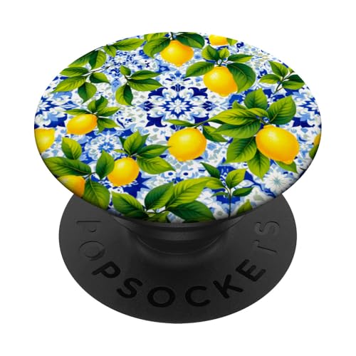 Sommer Zitrone mediterrane Kunst PopSockets Klebender PopGrip Sommer Zitrone mediterrane Kunst PopSockets Klebender PopGrip von Summer art