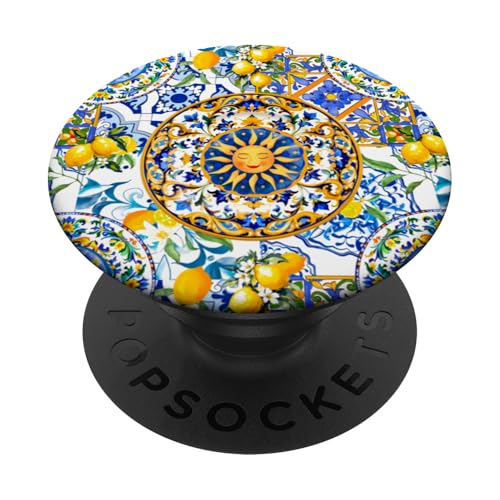 Sommer-Zitronensonne, Sizilien inspirierte Zitruskunst PopSockets Klebender PopGrip Sommer-Zitronensonne, Sizilien inspirierte Zitruskunst PopSockets Klebender PopGrip von Summer art