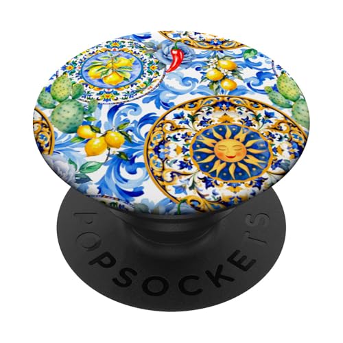 Sommer-Zitronensonne, Sizilien inspirierte Zitruskunst PopSockets Klebender PopGrip Sommer-Zitronensonne, Sizilien inspirierte Zitruskunst PopSockets Klebender PopGrip von Summer art