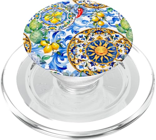 Sommer-Zitronensonne, Sizilien inspirierte Zitruskunst PopSockets PopGrip für MagSafe Sommer-Zitronensonne, Sizilien inspirierte Zitruskunst PopSockets PopGrip für MagSafe von Summer art