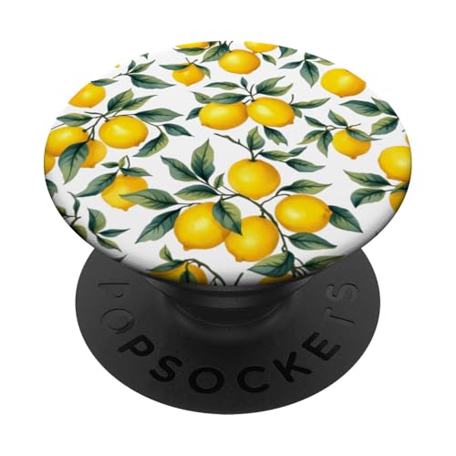 Sommer-Zitrus-Kunst PopSockets Klebender PopGrip von Summer art