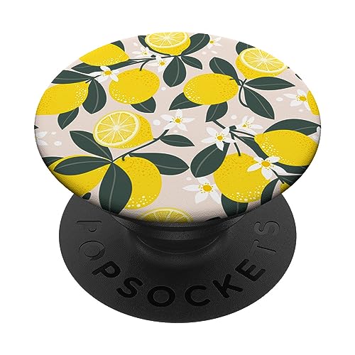 Blush - Amalfi Zitronenblüte Sommer Zitrusfrucht Muster PopSockets Klebender PopGrip Blush - Amalfi Zitronenblüte Sommer Zitrusfrucht Muster PopSockets Klebender PopGrip von Summer by Vine Mercantile