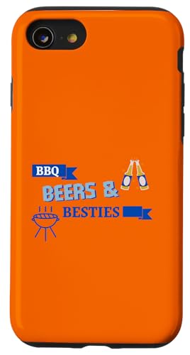 BBQ Beers and Besties Grill Master Picknick Sommerurlaub Hülle für iPhone SE (2020) / 7 / 8 von Summertime Festivities with Friends for Vacay Fun