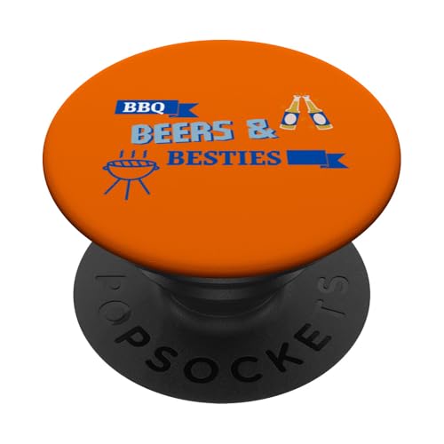 BBQ Beers and Besties Grill Master Picknick Sommerurlaub PopSockets Klebender PopGrip von Summertime Festivities with Friends for Vacay Fun