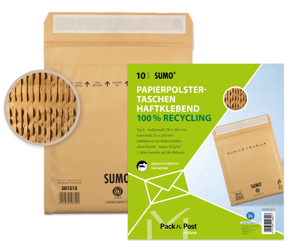 MAILmedia Papierpolster-Versandtasche SUMO, Typ D, braun MAILmedia Papierpolster-Versandtasche SUMO, Typ D, braun von Sumo