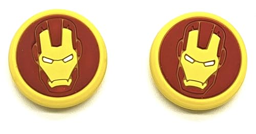 Silikon-Daumengriffkappe für PS5 PS4 PS3 Xbox 360 Xbox One Switch Pro Wii U Controller Joystick Thumbstick (Iron Man) von QueenDream