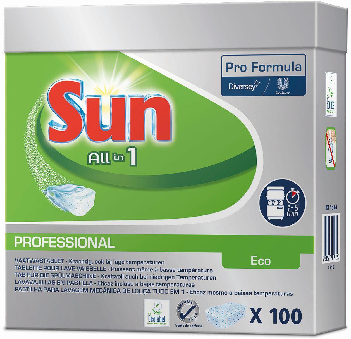 Sun Spülmaschinentabs Sun Prof. All in 1 Eco Tabs 100 St. von Sun