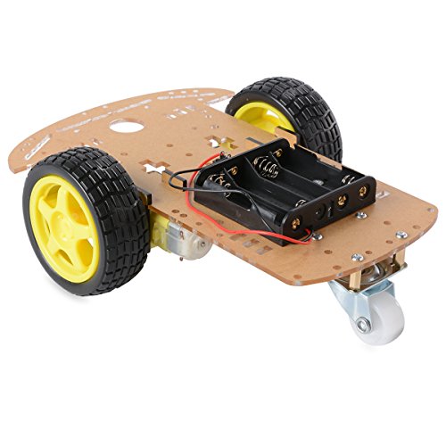 2WD Motor intelligentes Roboter-Auto-Chassis-Installationssatz Geschwindigkeits-Kodierer-Batterie-Kasten für Arduino 1:48 von Sun3Drucker