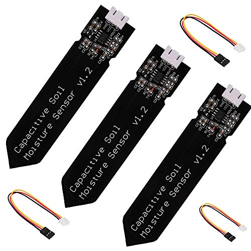 3stk Analog Capacitive Soil Moisture Sensor V1.2 Wide Voltage Corrosion Resistant with Cable for Arduino Raspberry Pi von Sun3Drucker