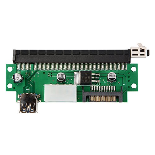 Sun3Drucker PCI-E 1X bis 16X Mining Machine erweiterter Extender Riser Kartenadapter mit SATA 4Pin Port 50cm USB 3.0 Kabel von Sun3Drucker
