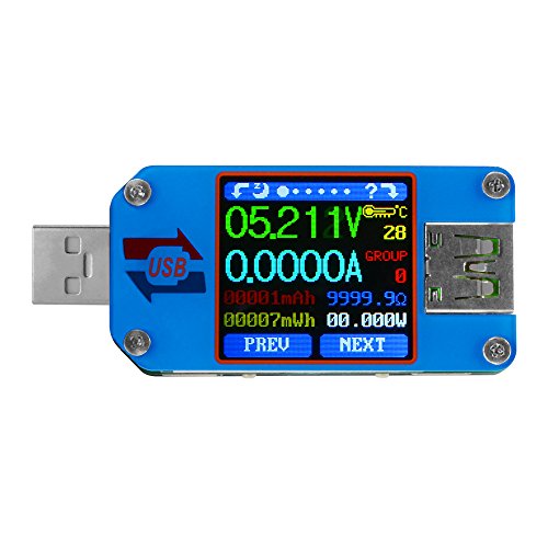 UM25 USB 2.0 Type-C Color LCD Power Tester Battery Charge Voltmeter Current Amp Volt Meter von Sun3Drucker