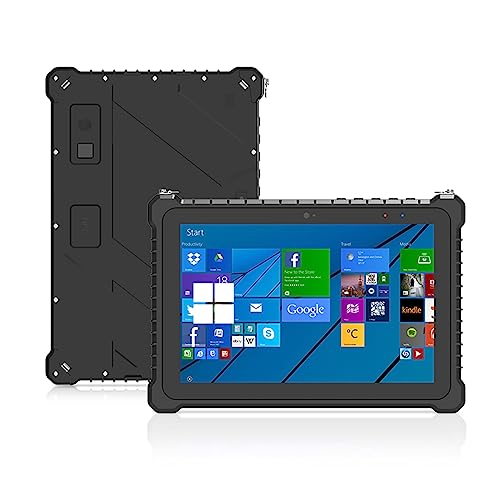 SunKol 10,1" IP67 Rugged Tablet (N5100 4GB+128GB) Windows 11 Pro Wasserdichter Industrie-Tablet-PC, Fingerabdruck, 12000-mAh-Akku, 500nit, BT4.2, 4G, WLAN, GPS, 2D-Scanner, für Außendienstarbeiten von SunKol