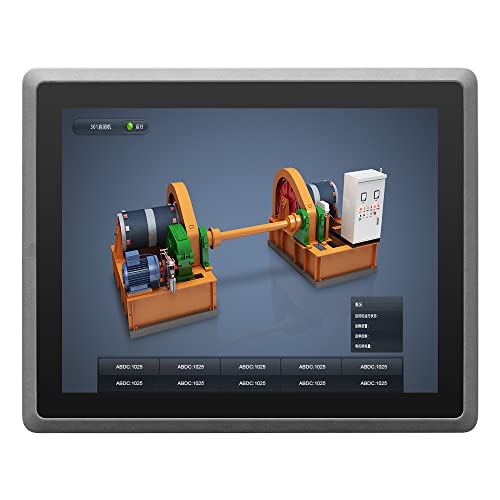 SunKol 15-Zoll-Industrie-Panel-PC ohne Lüfter, All-in-One-Industrie-Embedded-Panel-PC mit kapazitivem Touchscreen, 2 x USB 2.0, 2 x USB 3.0, HDMI, 2 x RS232, LAN (J6412, 4 GB RAM 64 GB SSD) von SunKol