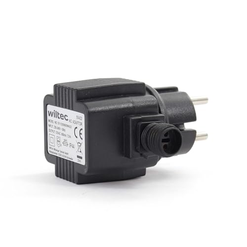 SunSun Netzteil JBA35V-12-050VA 12 V 600 mA, 2-poliger Netzadapter mit Niedervolt-Stecksystem, Transformator IP44 für Teichbeleuchtung und Garten von SunSun