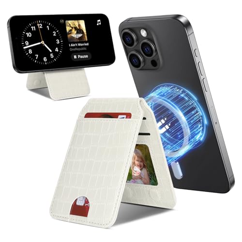 SunYoo Kompatibel mit MagSafe-Brieftasche, magnetische Brieftasche für iPhone 16 Pro Max/15 Pro/14 Plus/13/12 Serie, PU-Leder, Magnetverschluss, Kartenhalter, verstellbarer Ständer, Weiß SunYoo Kompatibel mit MagSafe-Brieftasche, magnetische Brieftasche für iPhone 16 Pro Max/15 Pro/14 Plus/13/12 Serie, PU-Leder, Magnetverschluss, Kartenhalter, verstellbarer Ständer, Weiß von SunYoo