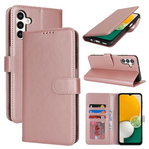 SunYoo Schutzhülle für Samsung Galaxy A13 5G mit Kartenhalter, Galaxy A13 5G, Brieftaschen-Schutzhülle für Herren und Damen, PU-Leder, Magnetverschluss, Standfunktion, Roségold SunYoo Schutzhülle für Samsung Galaxy A13 5G mit Kartenhalter, Galaxy A13 5G, Brieftaschen-Schutzhülle für Herren und Damen, PU-Leder, Magnetverschluss, Standfunktion, Roségold von SunYoo