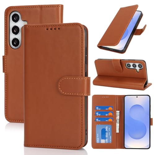 SunYoo Schutzhülle für Samsung Galaxy S25, Brieftaschenformat mit Kartenhalter, für Herren und Damen, PU-Leder, Magnetverschluss, Standfunktion, Braun SunYoo Schutzhülle für Samsung Galaxy S25, Brieftaschenformat mit Kartenhalter, für Herren und Damen, PU-Leder, Magnetverschluss, Standfunktion, Braun von SunYoo
