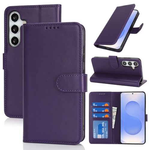 SunYoo Schutzhülle für Samsung Galaxy S25, mit Kartenhalter, Galaxy S25, Brieftaschen-Schutzhülle für Herren und Damen, PU-Leder, Magnetverschluss, Standfunktion, Violett SunYoo Schutzhülle für Samsung Galaxy S25, mit Kartenhalter, Galaxy S25, Brieftaschen-Schutzhülle für Herren und Damen, PU-Leder, Magnetverschluss, Standfunktion, Violett von SunYoo