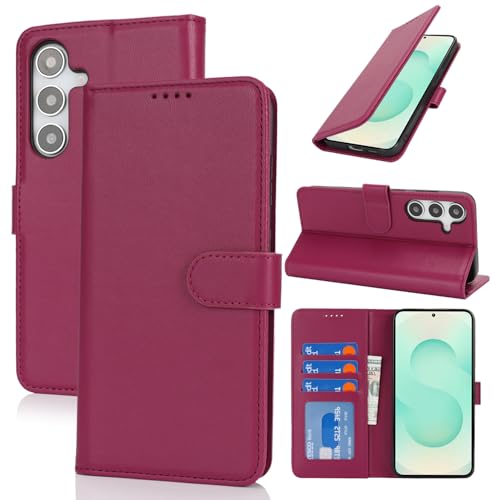 SunYoo Schutzhülle für Samsung Galaxy S25 Plus, Brieftasche mit Kartenhalter, Galaxy S25 Plus, Brieftaschen-Schutzhülle für Herren und Damen, PU-Leder, Magnetverschluss, Standfunktion, Rot SunYoo Schutzhülle für Samsung Galaxy S25 Plus, Brieftasche mit Kartenhalter, Galaxy S25 Plus, Brieftaschen-Schutzhülle für Herren und Damen, PU-Leder, Magnetverschluss, Standfunktion, Rot von SunYoo