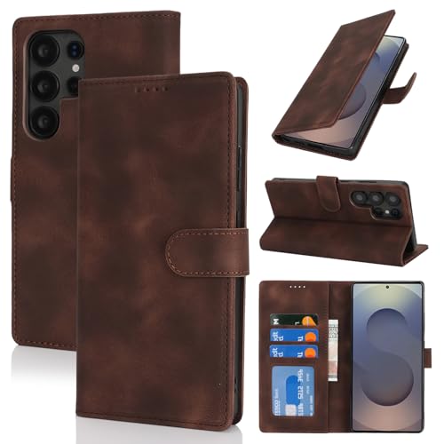 SunYoo Schutzhülle für Samsung Galaxy S25 Ultra mit Kartenhalter, Galaxy S25 Ultra Brieftaschen-Schutzhülle für Damen und Herren, PU-Leder, Magnetschnalle, Standfunktion, Dunkelbraun SunYoo Schutzhülle für Samsung Galaxy S25 Ultra mit Kartenhalter, Galaxy S25 Ultra Brieftaschen-Schutzhülle für Damen und Herren, PU-Leder, Magnetschnalle, Standfunktion, Dunkelbraun von SunYoo