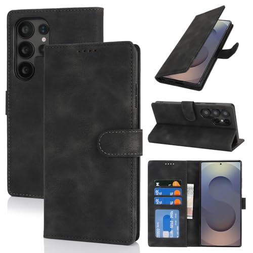 SunYoo Schutzhülle für Samsung Galaxy S25 Ultra mit Kartenhalter, Galaxy S25 Ultra Brieftaschen-Schutzhülle für Herren und Damen, PU-Leder, Magnetschnalle, Standfunktion, Schwarz SunYoo Schutzhülle für Samsung Galaxy S25 Ultra mit Kartenhalter, Galaxy S25 Ultra Brieftaschen-Schutzhülle für Herren und Damen, PU-Leder, Magnetschnalle, Standfunktion, Schwarz von SunYoo