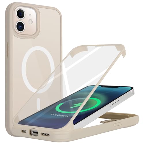 SunYoo Schutzhülle für iPhone 11 mit Displayschutzfolie, kompatibel mit Magsafe, für iPhone 11, eingebauter Displayschutz, schmal, stoßfest, Beige SunYoo Schutzhülle für iPhone 11 mit Displayschutzfolie, kompatibel mit Magsafe, für iPhone 11, eingebauter Displayschutz, schmal, stoßfest, Beige von SunYoo